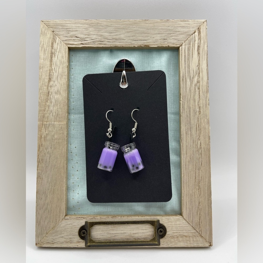3 for $20 Purple Boba Tea Acrylic Dangle Earrings‎ “You Pick 3”